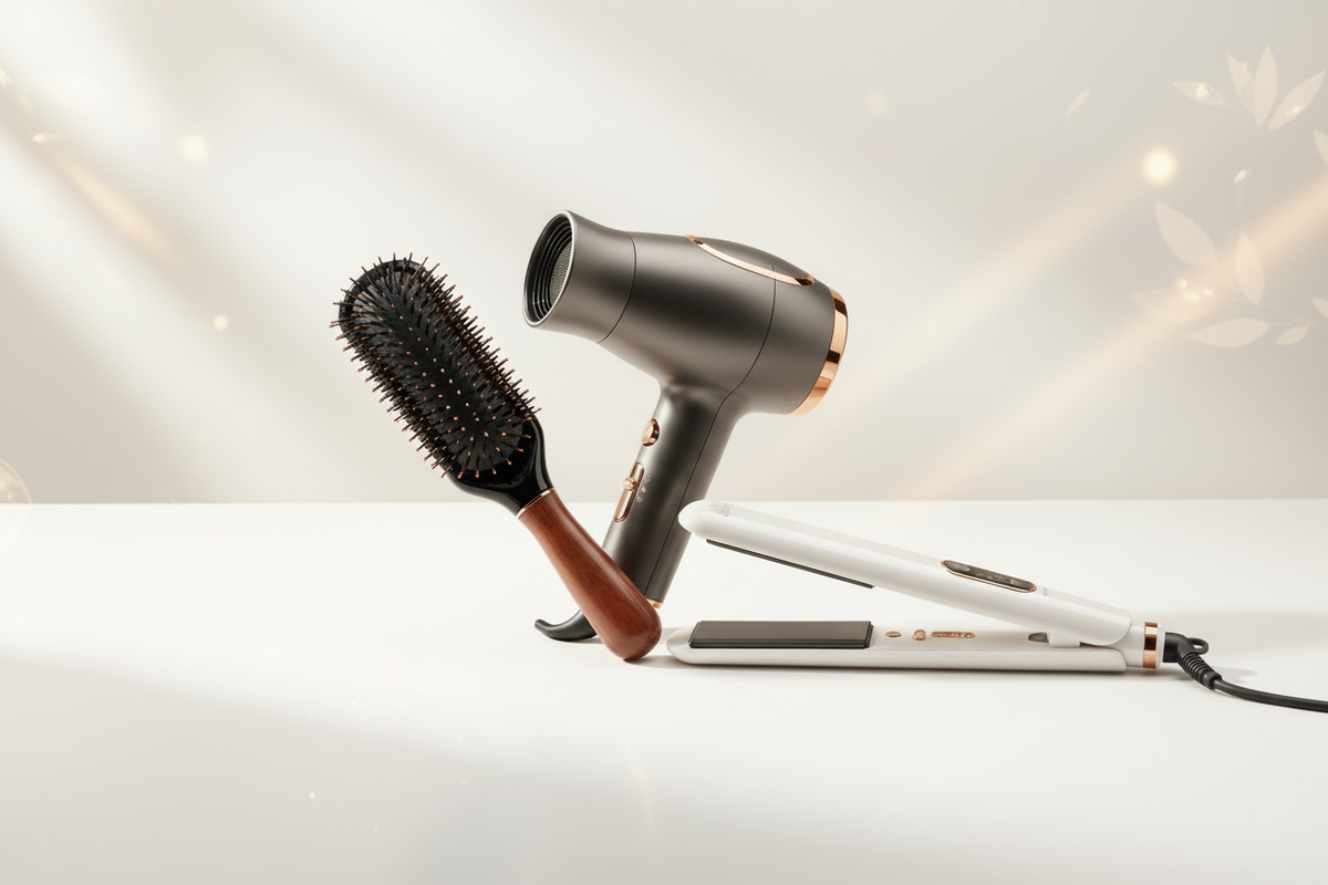 Premium Hair Styling Accessories Hero Banner - No Text